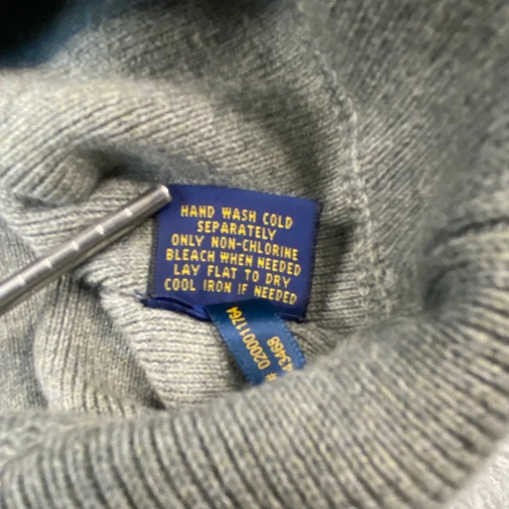 Polo Ralph Lauren Mens XL Grey Cotton Crewneck Sweater Embroidered Pony NWT